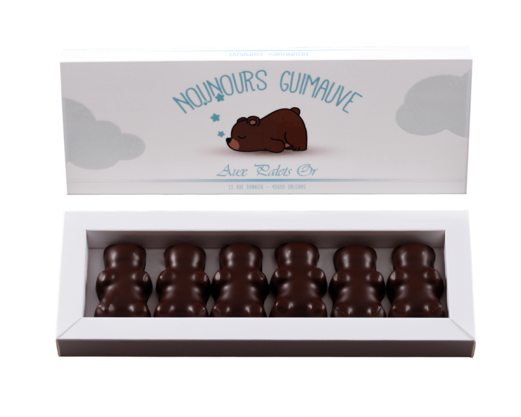 Guimauve Nounours chocolat Lait 90g - La Chocolatière